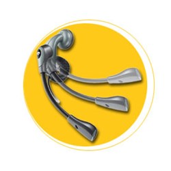 Plantronics In The Ear Headset with Flexgrip MX-153-M1