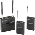 Azden Compatible Dual-Channel On-Camera UHF Lavaliere Wireless Microphone System 200-ULT