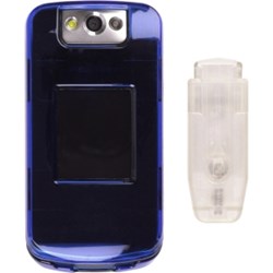 Blackberry Compatible Blue Plastic Snap On Case with Belt Clip  305436