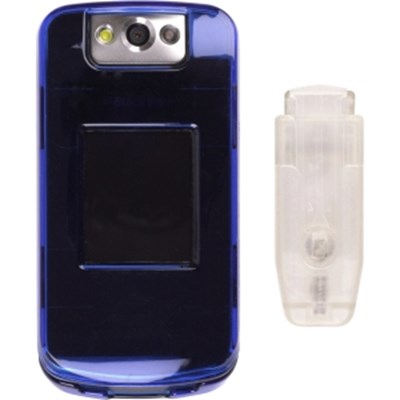 Blackberry Compatible Blue Plastic Snap On Case with Belt Clip  305436