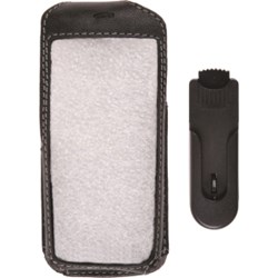 Samsung Compatible Premium Leather Case with Ratcheting Swivel Belt Clip - Black    311272