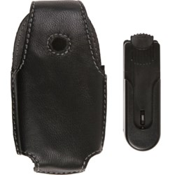 LG Compatible Premium Leather Case with Ratcheting Swivel Belt Clip - Black    311744