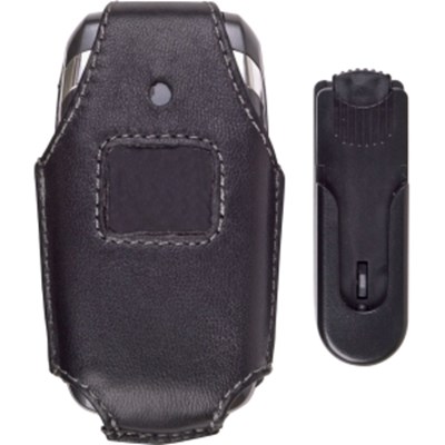 LG Compatible Premium Leather Case with Ratcheting Swivel Belt Clip - Black    312476