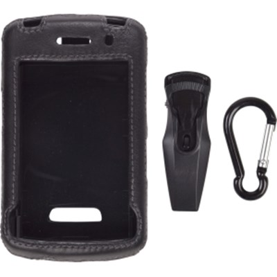 Blackberry Compatible Leather Clip-on Case- Black  314290