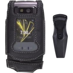 Motorola Compatible Premium Leather With Case Ratcheting Swivel Clip  315586-NE
