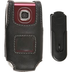 Nokia Compatible Premium Leather Case with Ratcheting Swivel Belt Clip - Black    331815