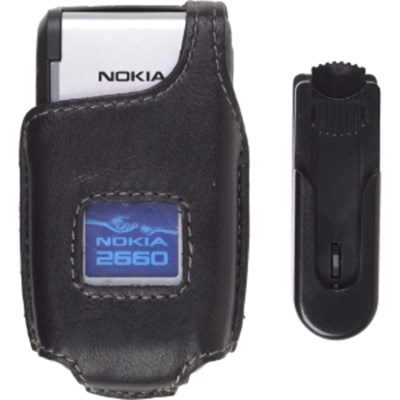 Nokia Compatible Premium Leather Case with Ratcheting Swivel Belt Clip - Black    332730
