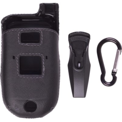Motorola Compatible Black Leather Clip-on Case  333535