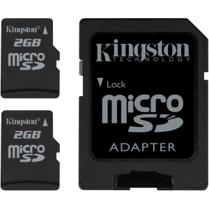 Kingston 2GB MicroSD Twin pack   SDC-2GB-2P1A
