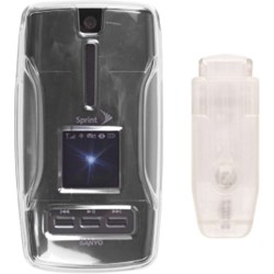 Sanyo Compatible Clear Plastic Snap On Case with Belt Clip  353231