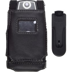 Sanyo Compatible Premium Leather Case with Ratcheting Swivel Belt Clip        360045