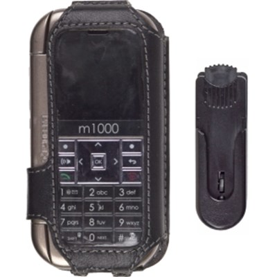 Kyocera Compatible Premium Leather Case with Ratcheting Swivel Belt Clip - Black    361704