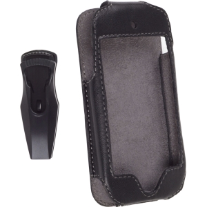 Apple Compatible Leather Case with Ratcheting Swivel Belt Clip - Black    361964