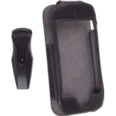 Apple Compatible Leather Case with Ratcheting Swivel Belt Clip - Black    361964