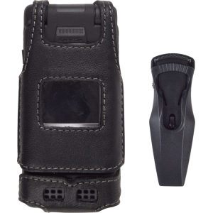 Sanyo Compatible Premium Leather Case with Ratcheting Swivel Belt Clip  363366
