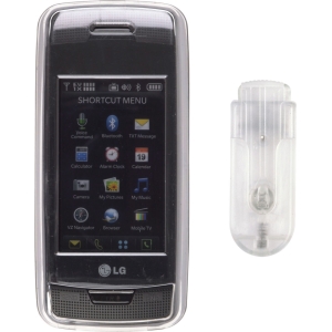 LG Compatible Clear Snap On Case with Swivel Belt Clip  363478
