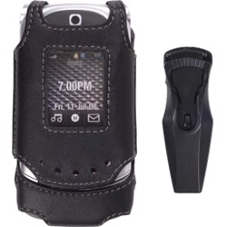Motorola Compatible Premium Leather Case With Ratcheting Swivel Belt Clip  363614-MO