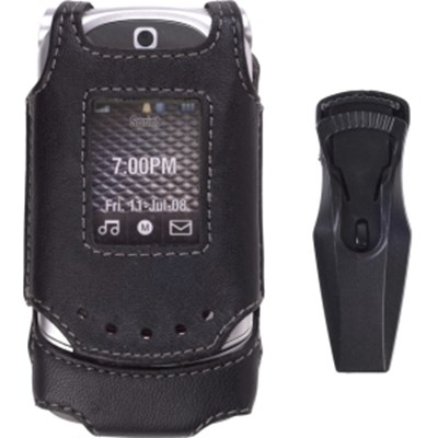 Motorola Compatible Premium Leather Case With Ratcheting Swivel Belt Clip  363614