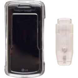 LG Compatible Clear Snap On Case with Swivel Belt Clip  363636-LG