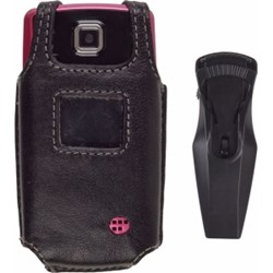 LG Compatible Premium Leather Case with Ratcheting Swivel Belt Clip  363297