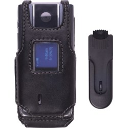Nokia Compatible Premium Leather Case with Ratcheting Swivel Belt Clip - Black        371164-NO