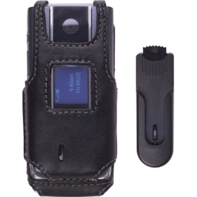 Nokia Compatible Premium Leather Case with Ratcheting Swivel Belt Clip - Black        371164