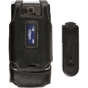 Motorola Compatible Premium Leather Case with Ratcheting Swivel Belt Clip   371752