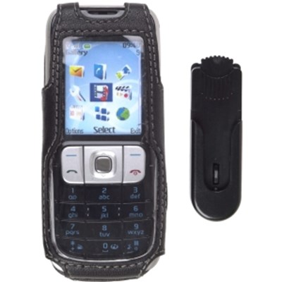 Nokia Compatible Premium Leather Case with Ratcheting Swivel Belt Clip - Black    372171
