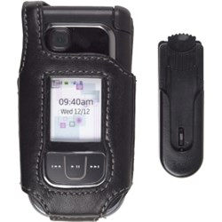 Nokia Compatible Premium Leather Case with Ratcheting Swivel Belt Clip - Black    372710