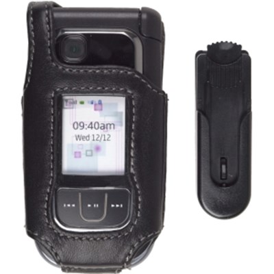 Nokia Compatible Premium Leather Case with Ratcheting Swivel Belt Clip - Black    372710