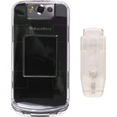 Blackberry Compatible Clear Snap On Case with Belt Clip  375669