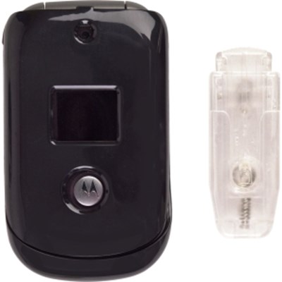 Motorola Compatible Snap On Case Front/Back with Belt Clip- Black  375949