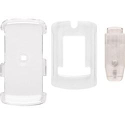 Motorola Compatible Snap On Case with Swivel Belt Clip - Clear  385760-MO