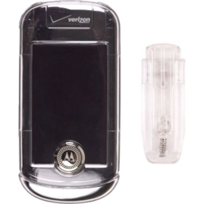 Motorola Compatible Clear Snap On Case with Belt Clip   385812