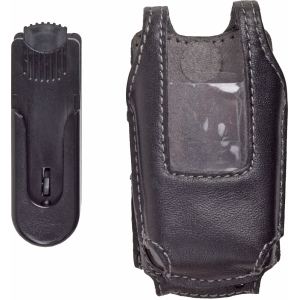 Samsung Compatible Premium Leather Case with Ratcheting Swivel Belt Clip - Black    391941