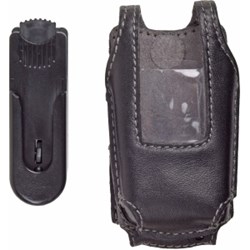 Samsung Compatible Premium Leather Case with Ratcheting Swivel Belt Clip - Black    391941