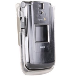 Sanyo Compatible Snap-On Cover with Swivel Belt Clip - Clear    6650COVCL