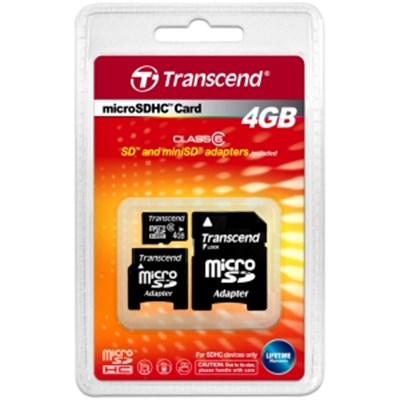 3-in-1 4GB MicroSDHC Memory Card