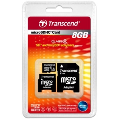 3-in-1 8GB MicroSDHC Memory Card