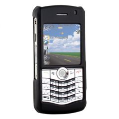 Blackberry Compatible Rubberized Snap-On Cover with Swivel Belt Clip - Black              8130RUBBK