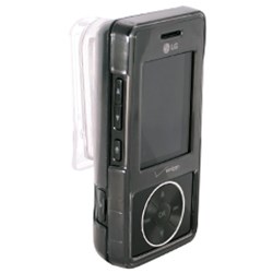 LG Compatible Crystal Case Snap-on Cover with Swivel Belt Clip - Transparent Smoke   8500COVTRSM