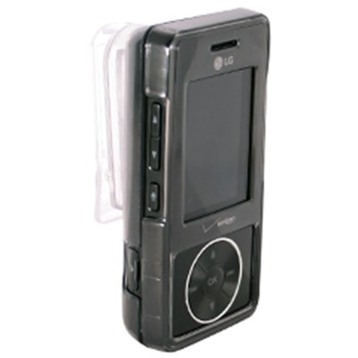 LG Compatible Crystal Case Snap-on Cover with Swivel Belt Clip - Transparent Smoke   8500COVTRSM