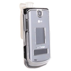 LG Compatible Snap on Cover with Swivel Belt Clip - Crystal Clear