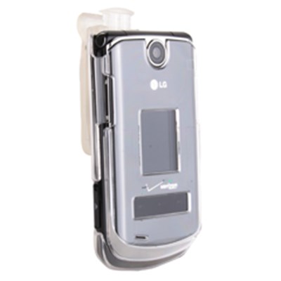 LG Compatible Snap on Cover with Swivel Belt Clip - Crystal Clear