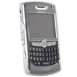 Blackberry Compatible Clear Crystal Snap on Cover with Swivel Belt