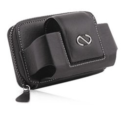 Naztech Leather Voyage Case with Zipper Pocket and Belt Clip - Black  9119BK