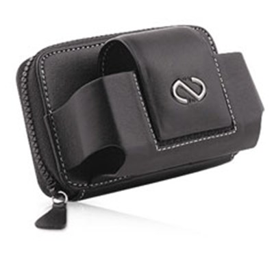 Naztech Leather Voyage Case with Zipper Pocket and Belt Clip - Black  9119BK