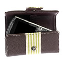 Krusell Breeze UNIVERSAL Leather Case - Mocha, Green and Sand  95188