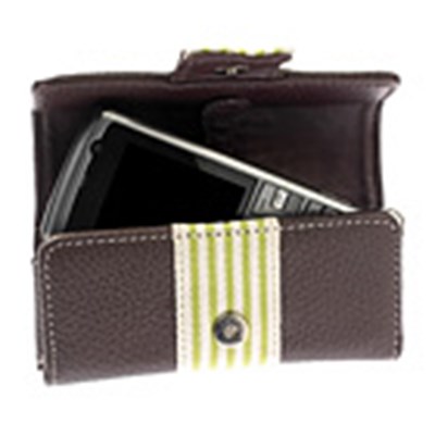 Krusell Breeze UNIVERSAL Leather Case - Mocha, Green and Sand  95188