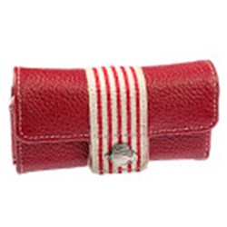 Krusell Breeze UNIVERSAL Leather Case - Red and Off-White  95189